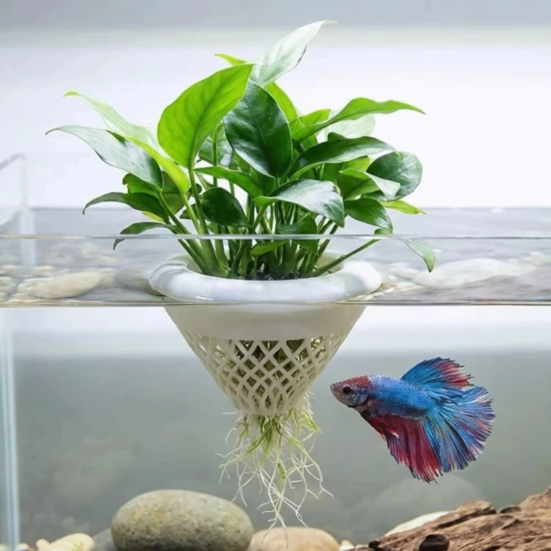 Aquarium Plant Growing - Yüzen Akvaryum Bitki Saksısı, 3D Su
