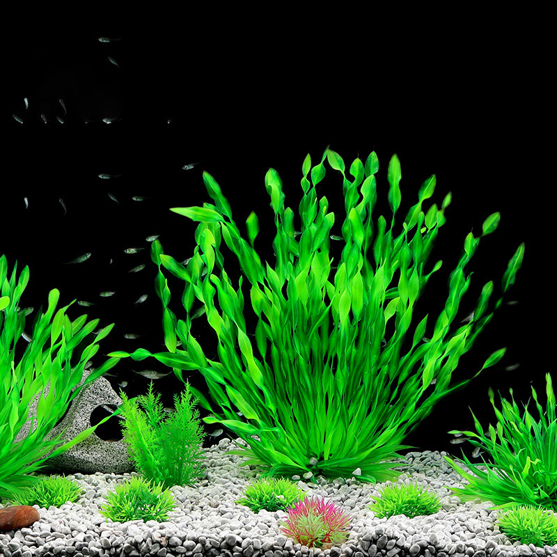 Aquarium Planted Seeds - 13/23/32/36/40cm Akvaryum Yapay Bitkiler Yeşil Sualtı