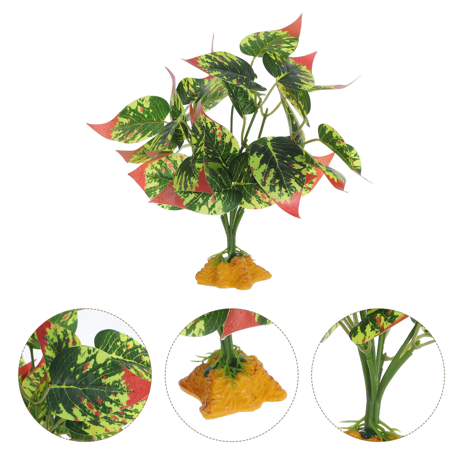 Planted Aquarium Bowl - Gerçekçi ABS Yapay Bitkiler, Teraryumlar, Akvaryumlar,