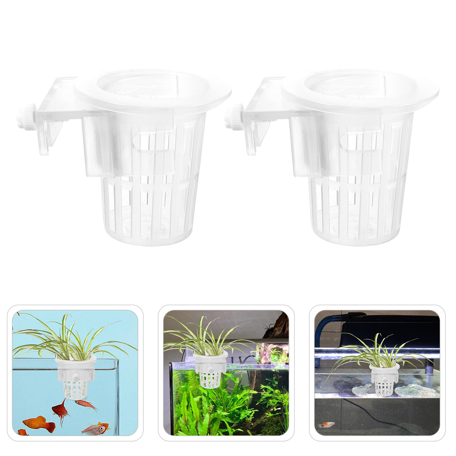 Aquarium Planted Wall - 6 Adet Akvaryum Hidroponik Sepet File