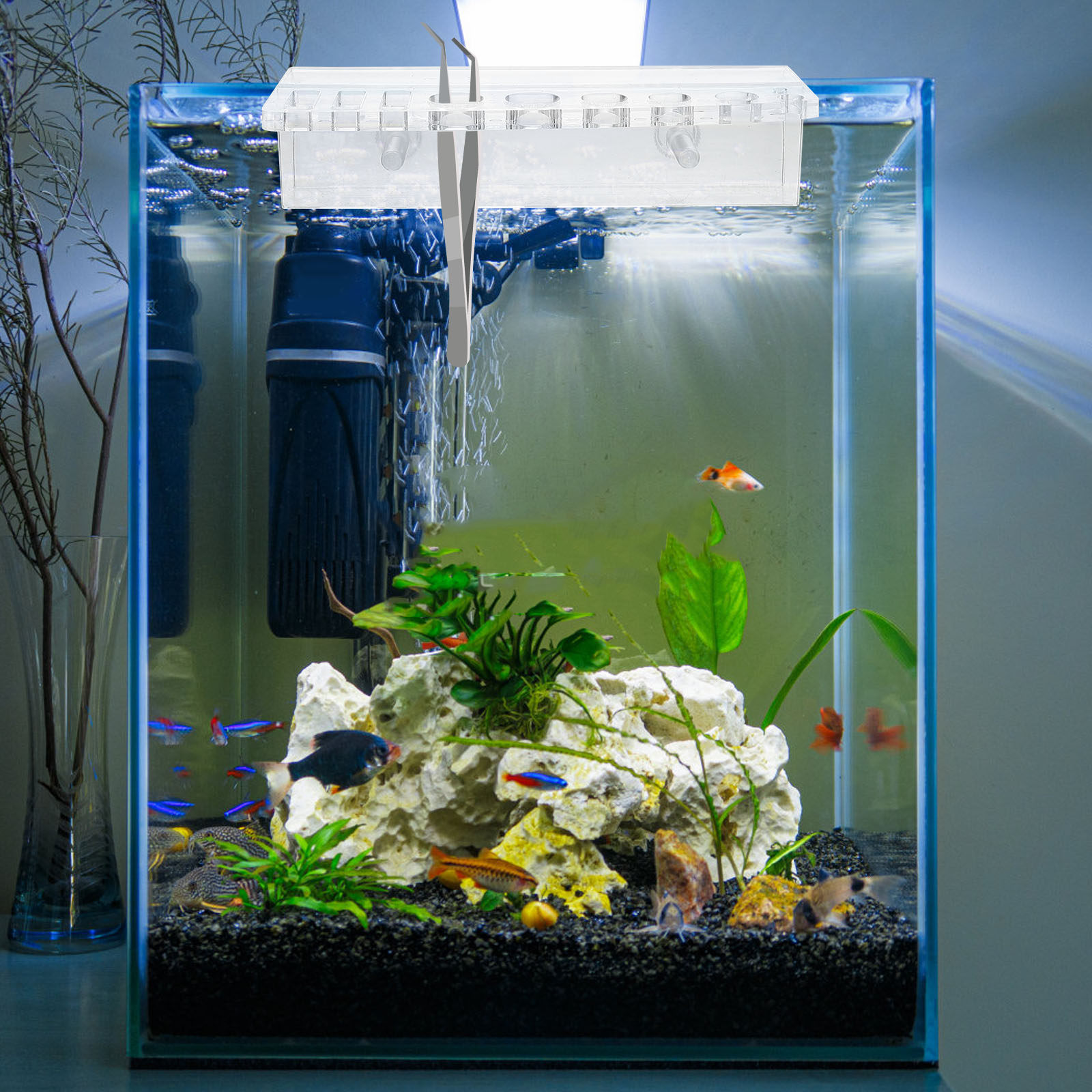 Akvaryum Alet Tutucu Akrilik B - Aquarium Planted Wall incelemesi ve fiyatı