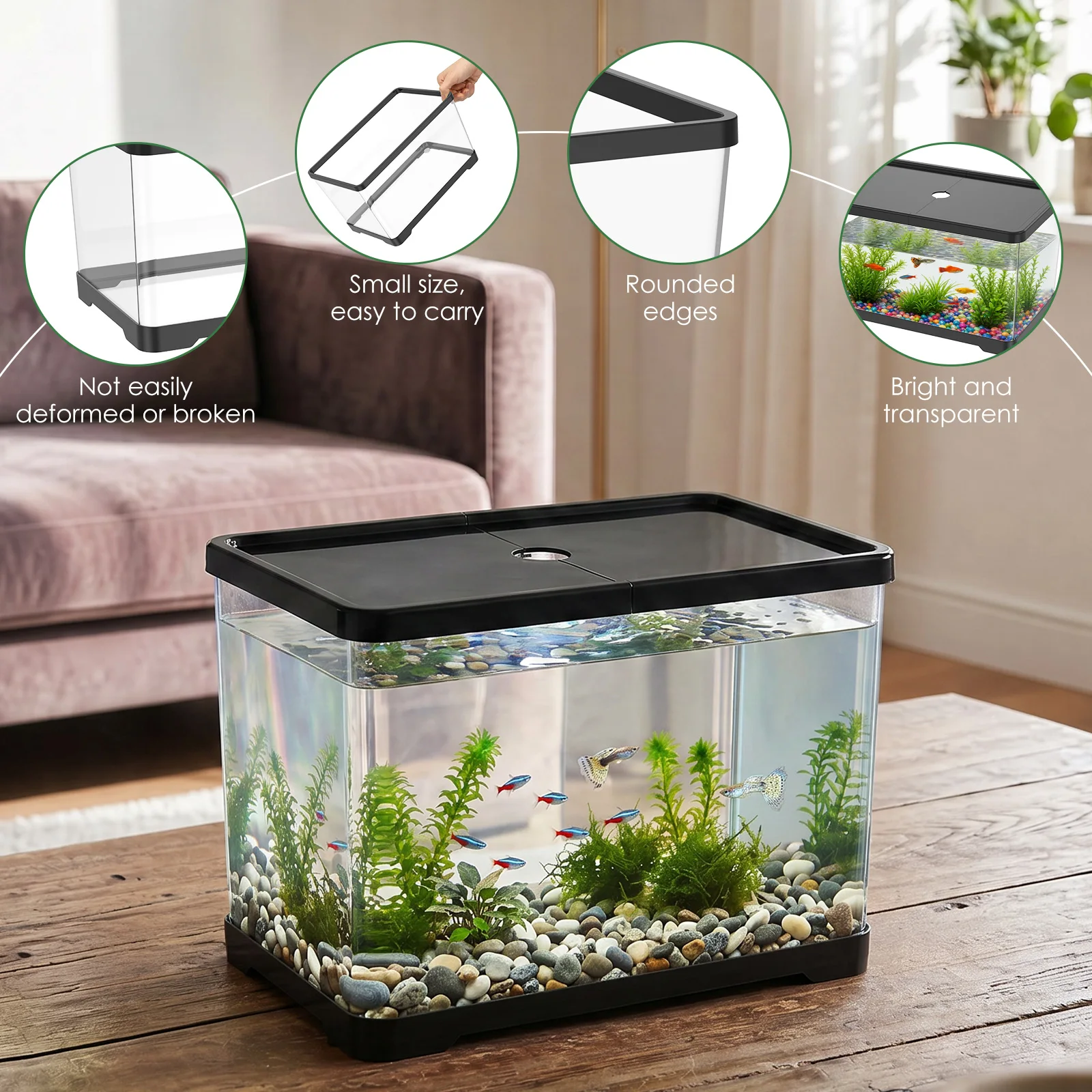 Şeffaf Balık Tankı Akvaryumu,  - Planted Aquarium Bowl incelemesi ve fiyatı